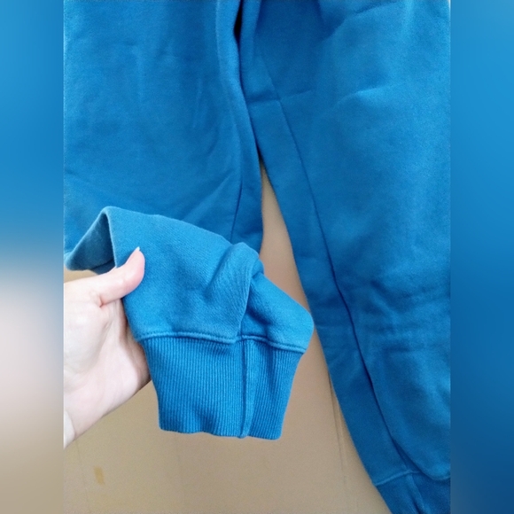 Foot Locker jogger sweatpants in blue size large, drawstring waist, 3 pockets - Picture 2 of 5